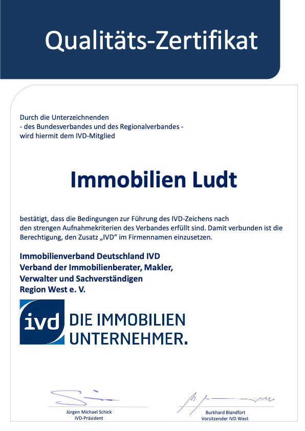 IVD Mitglied Immobilien Ludt